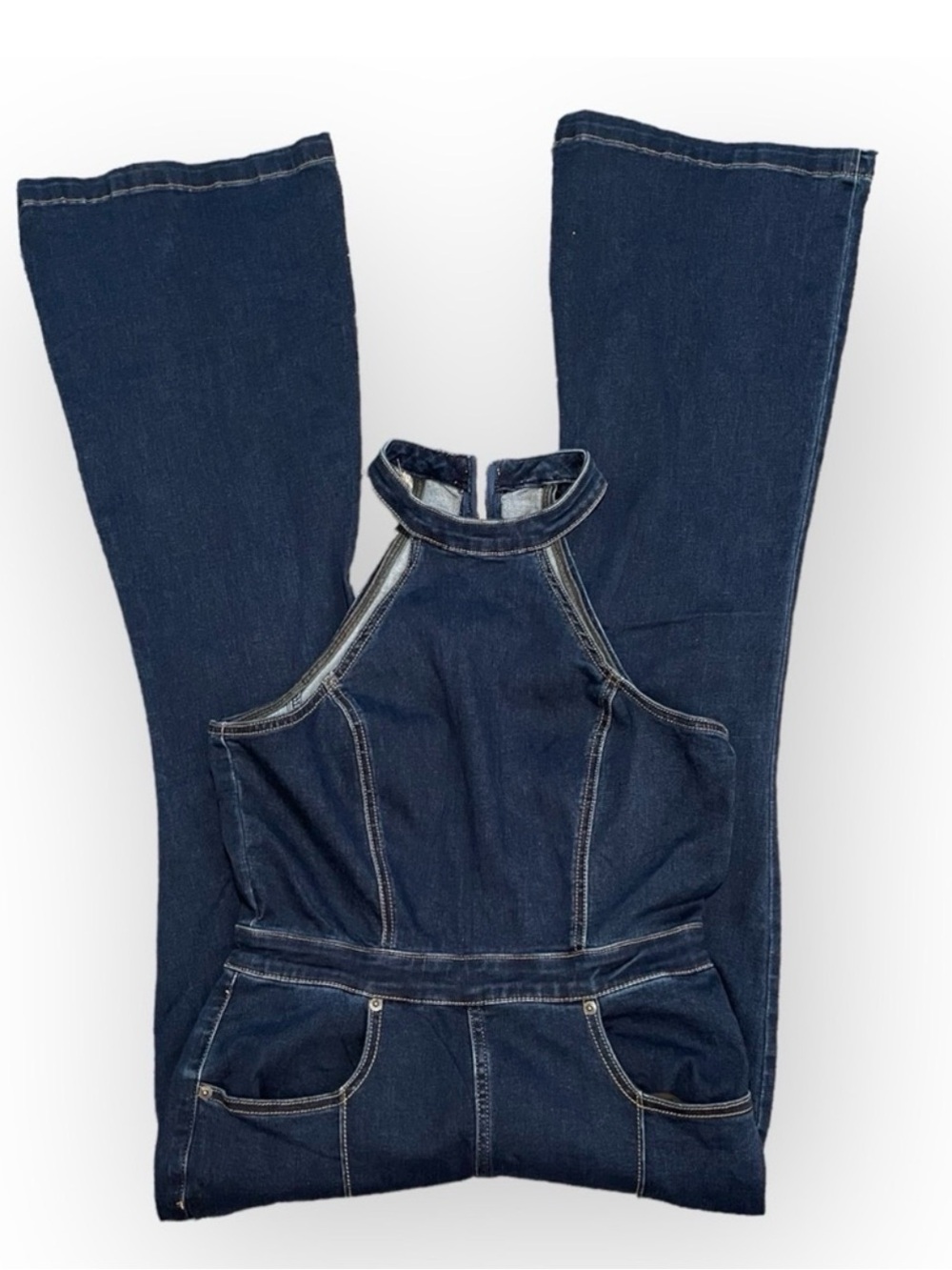 Free People Crvy Sydney Denim Jumpsuit